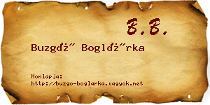 Buzgó Boglárka névjegykártya