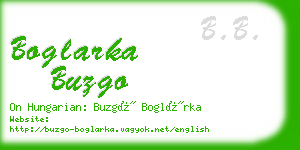 boglarka buzgo business card